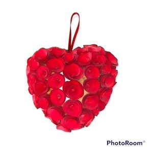 ❤️ HANDMADE ROSE WOODEN HEART ❤️